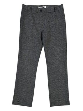 Betabrand Gray Houndstooth DPYP Dress Pant Yoga Pant Straight Leg W0076-PHG